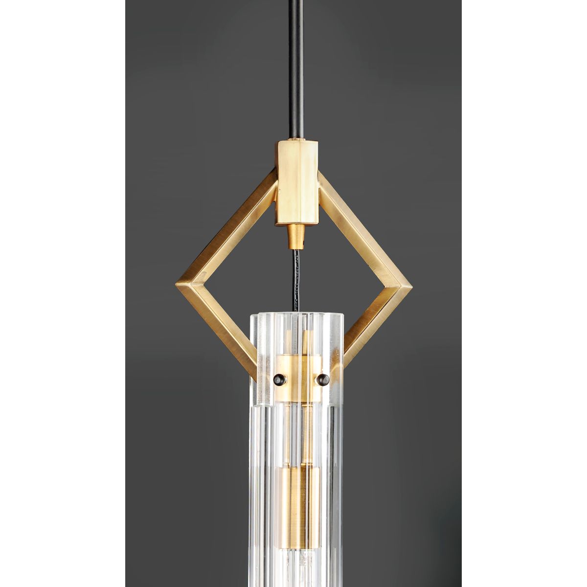 Flambeau 7 in. Pendant Light, Black|Antique Brass - Bees Lighting