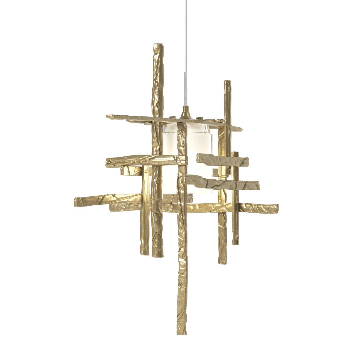 Tura 16 in. Single Pendant Light Frosted Glass