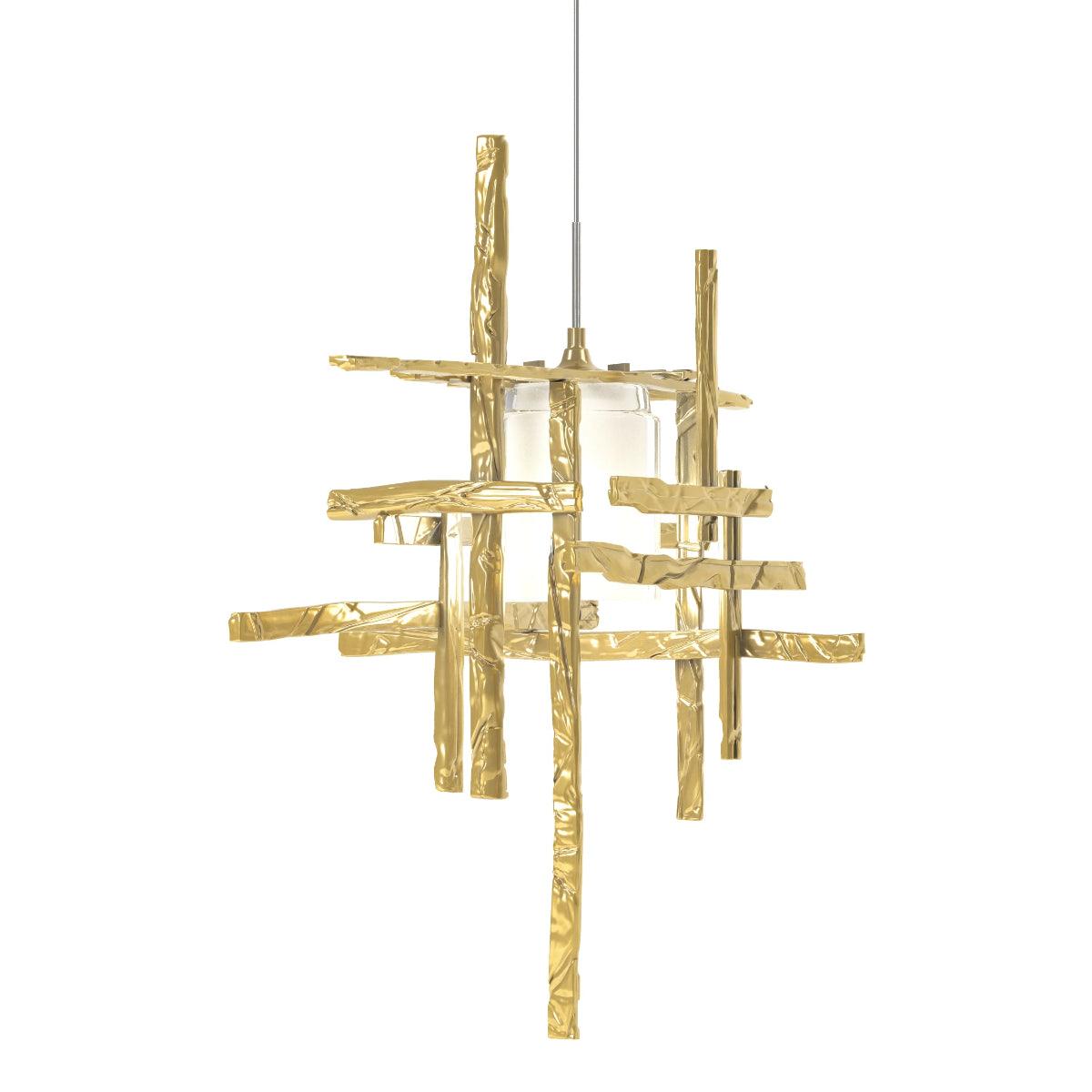 Tura 16 in. Single Pendant Light Frosted Glass