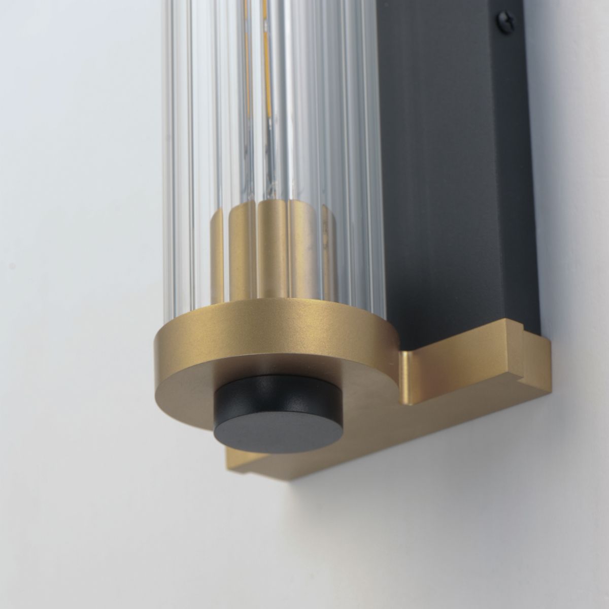 Opulent 11 in. Outdoor Wall Sconce, Black|Antique Brass - Bees Lighting