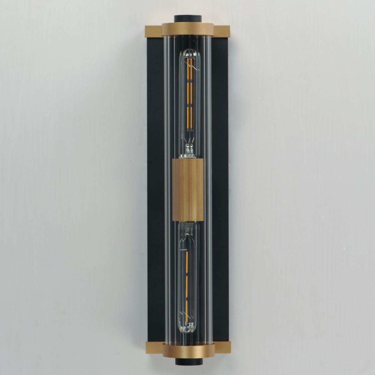 Opulent 20 in. 2 Lights Outdoor Wall Sconce, Black|Antique Brass - Bees Lighting