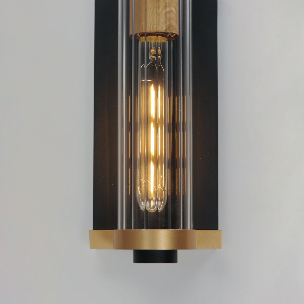 Opulent 20 in. 2 Lights Outdoor Wall Sconce, Black|Antique Brass - Bees Lighting