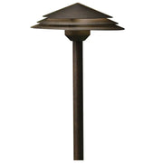 Round Tiered LED Path Light, 2700K, Aged Bronze