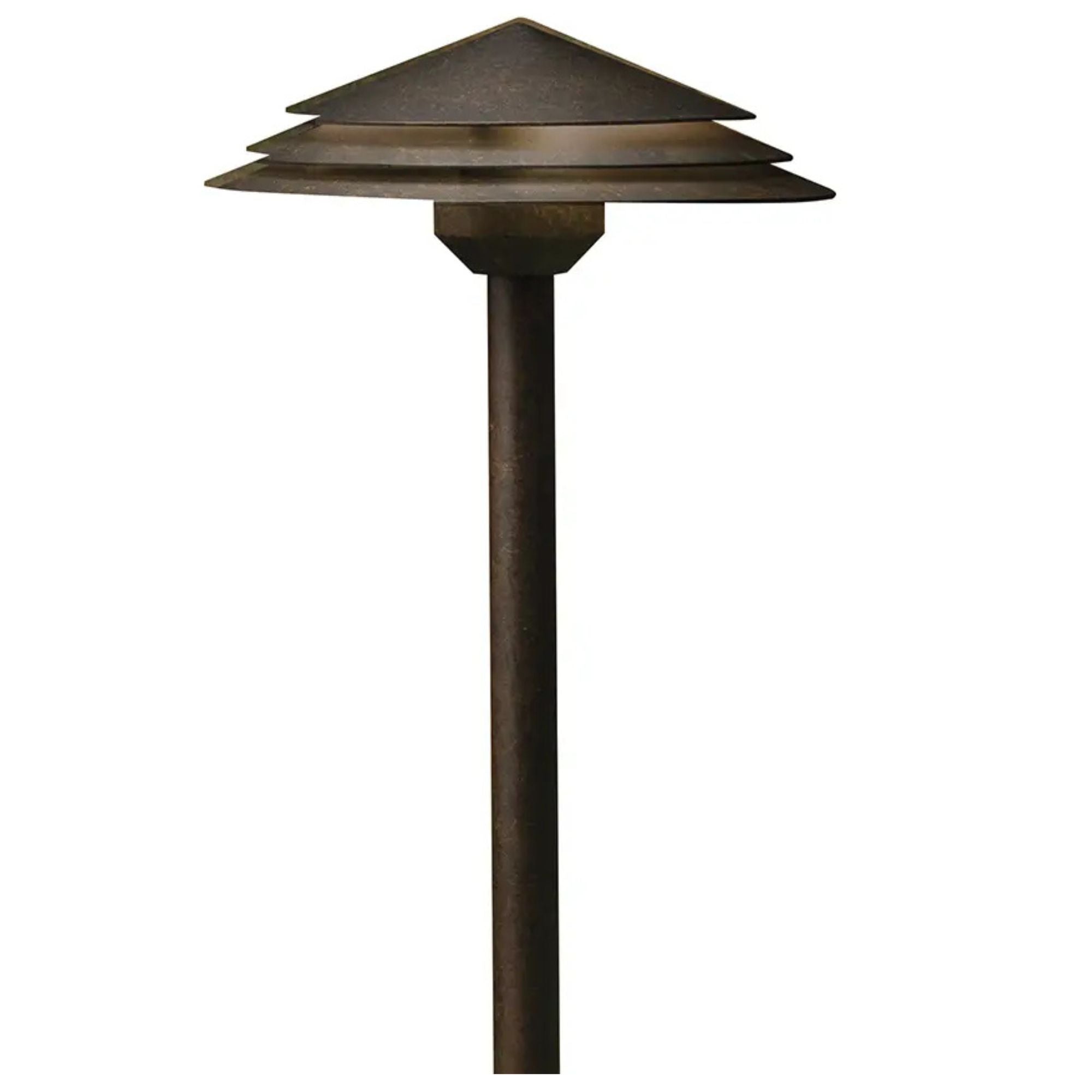 Round Tiered LED Path Light, 2700K, Aged Bronze