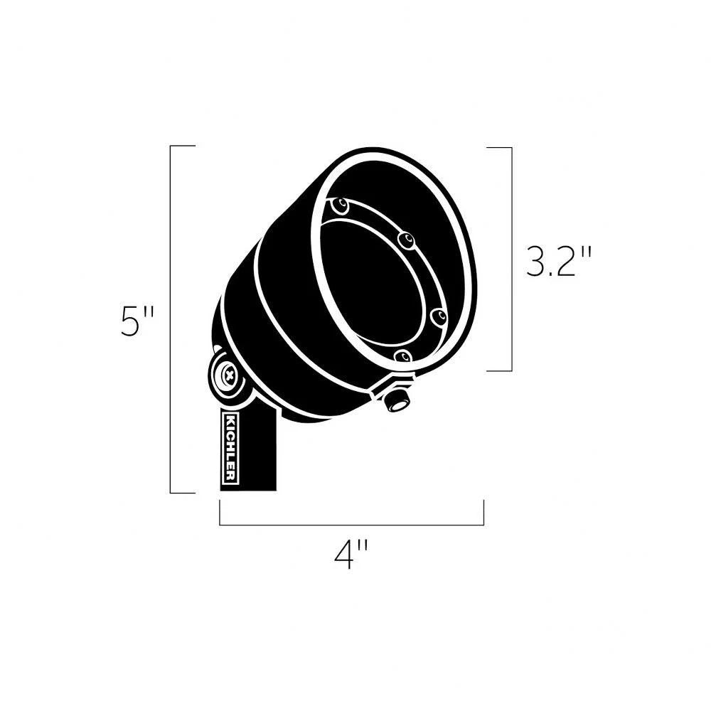 LED Integrated Accent Spot Light, 3000K, 10 Degree, Centennial Brass - Bees Lighting
