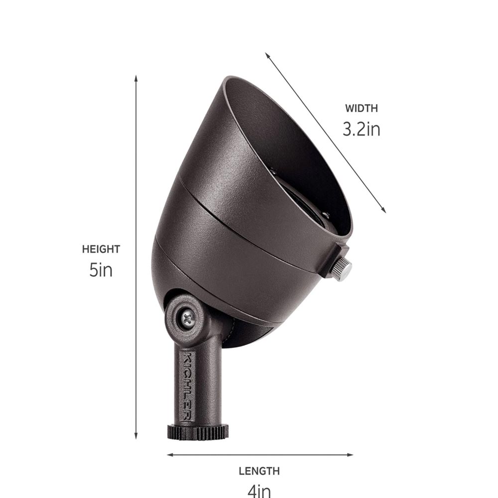 LED Integrated Accent Spot Light, 3000K, 10 Degree, Centennial Brass - Bees Lighting