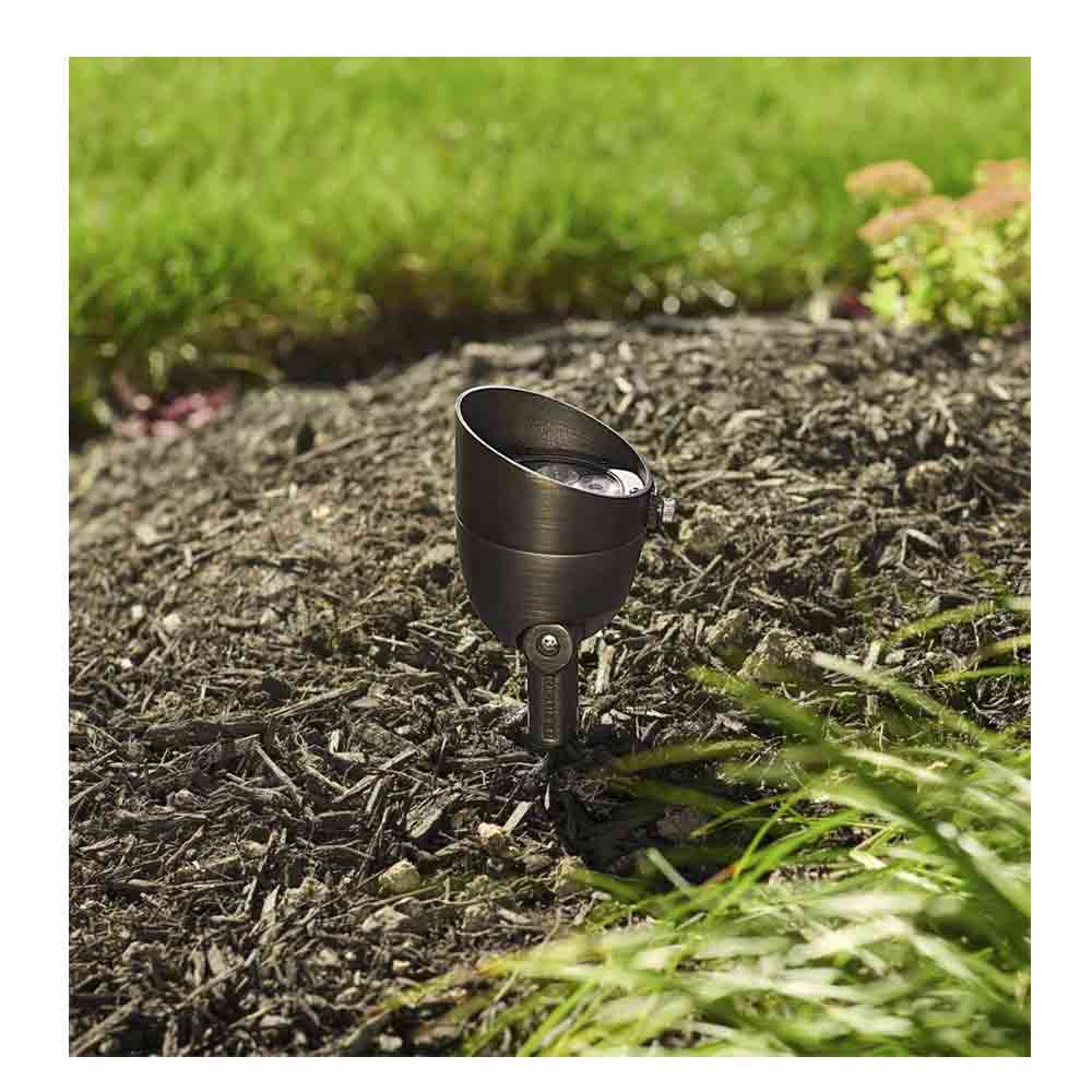 LED Landscape Integrated Spot Light, 2700K, 35 Degree, Textured Black - Bees Lighting