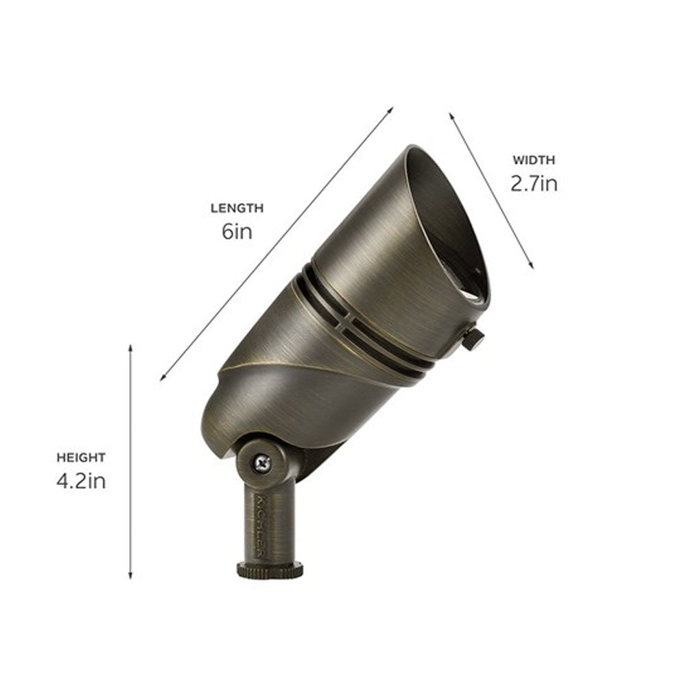 12V Landscape Accent Spot Light 35 Degree 2700K Textured Architectural Bronze - Bees Lighting