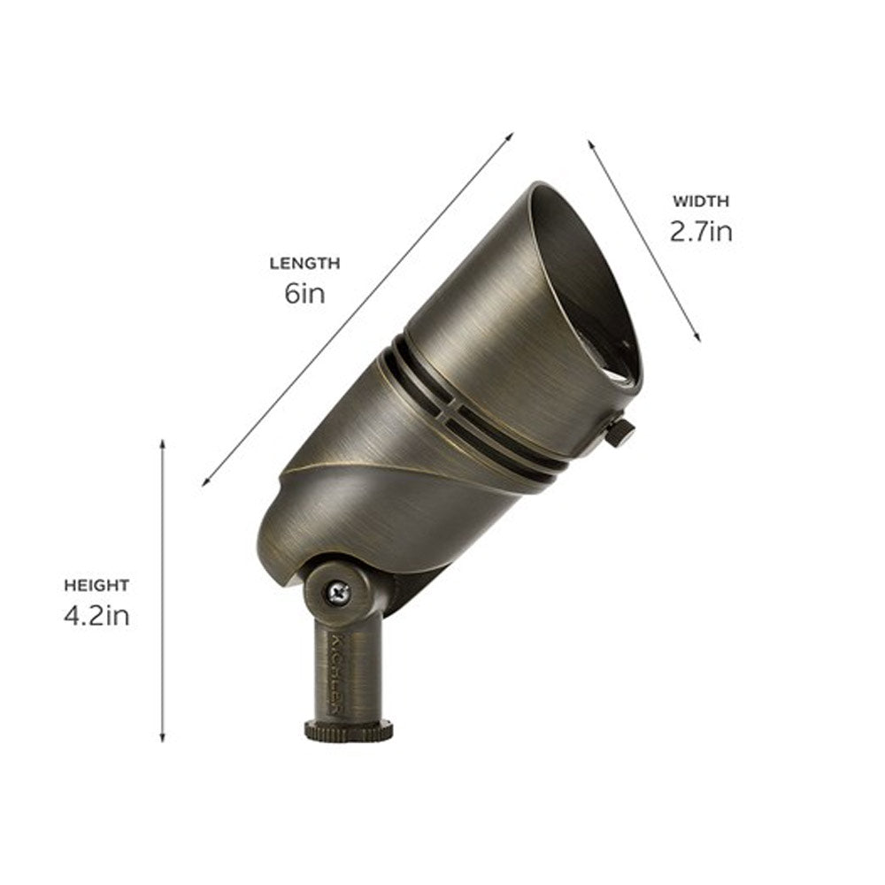 12V Landscape Accent Spot Light 35 Degree 3000K Textured Black - Bees Lighting