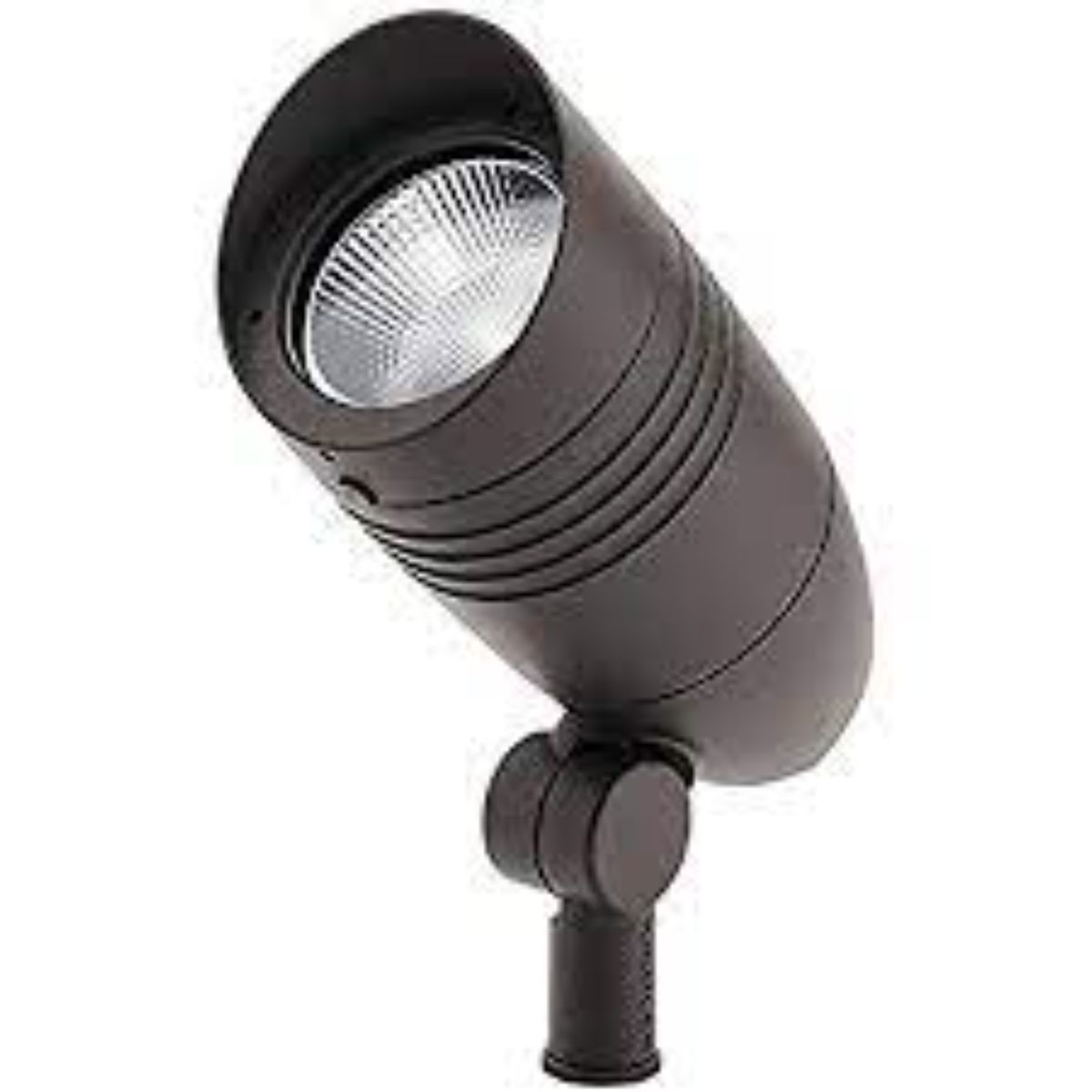 12V Landscape Accent Flood Light 60 Degree 2700K Textured Architectural Bronze - Bees Lighting