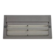 12V 6" LED Louvered Step Light 2700K Textured Architectural Bronze
