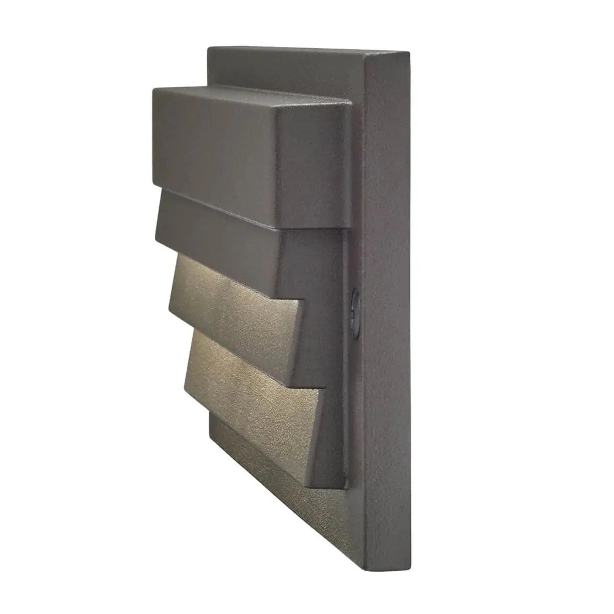 12V 6" LED Louvered Step Light 2700K Textured Architectural Bronze
