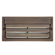 12V 6" LED Louvered Step Light 3000K Textured Architectural Bronze