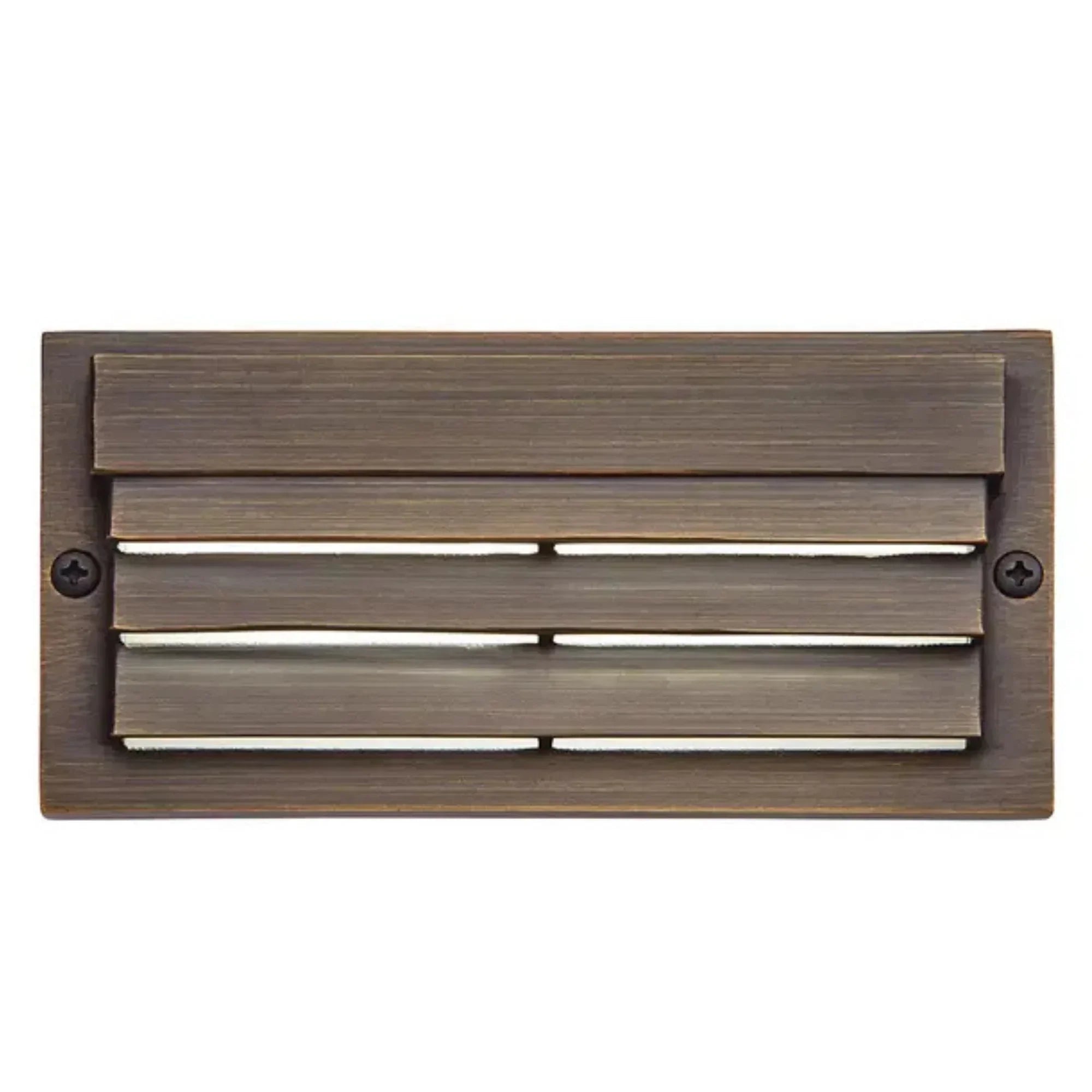 12V 6" LED Louvered Step Light 3000K Textured Architectural Bronze