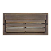 12V 6" LED Louvered Step Light 3000K Textured Architectural Bronze