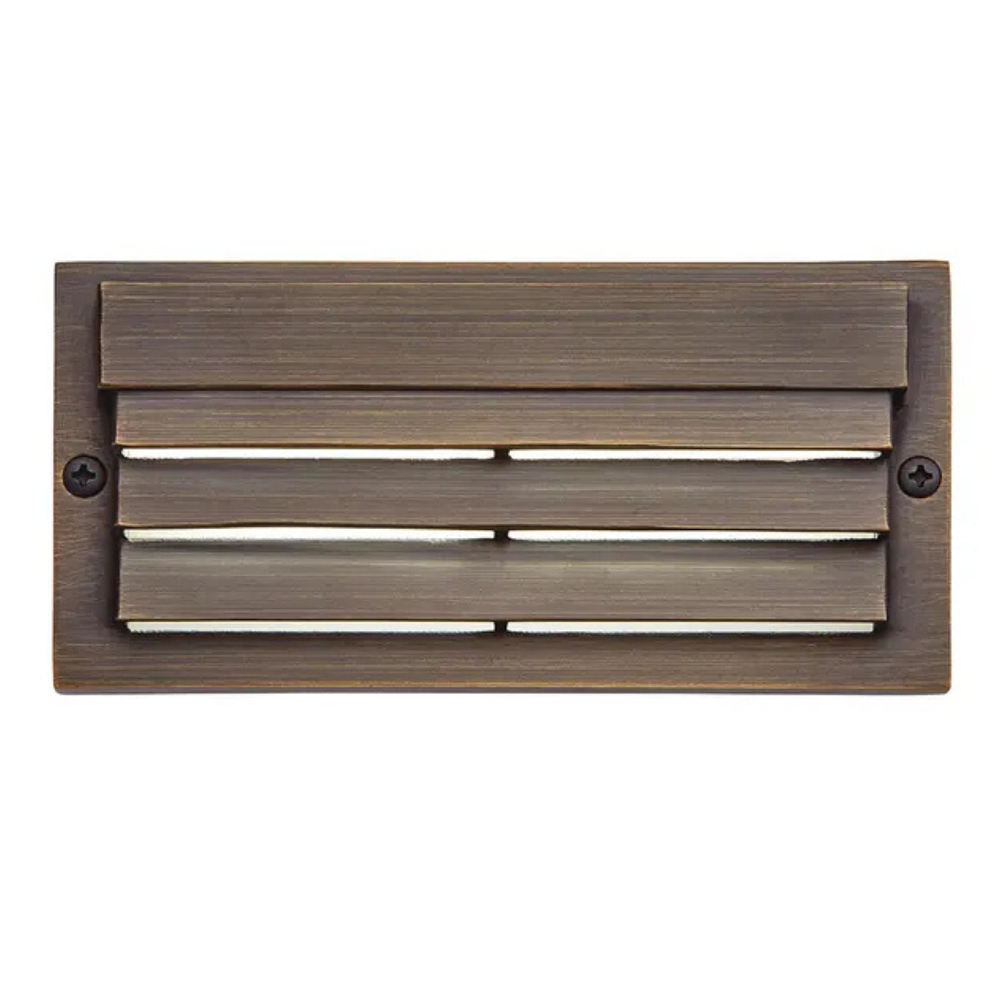 12V 6" LED Louvered Step Light 3000K Textured Architectural Bronze