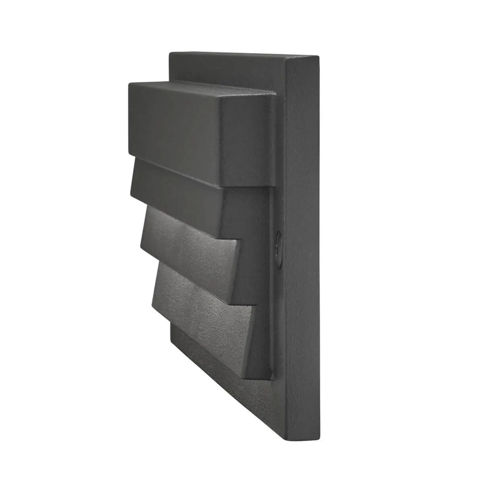 12V 6" LED Louvered Step Light 2700K Textured Black