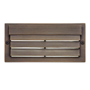 12V 6" LED Louvered Step Light 2700K Textured Black