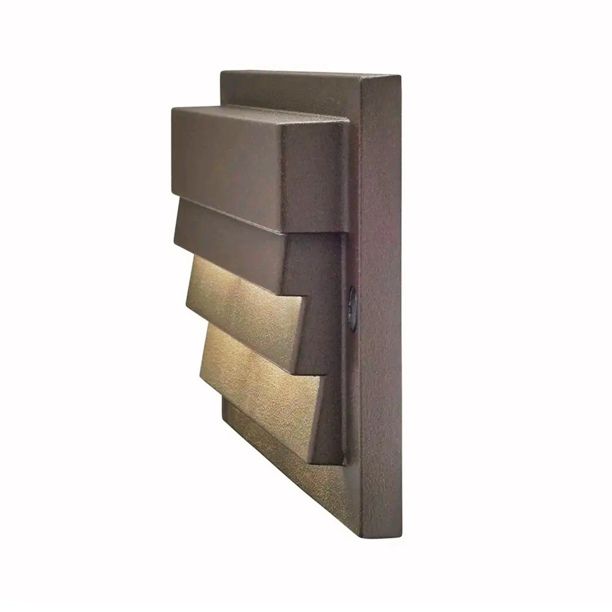 12V 6" LED Louvered Step Light 2700K Centennial Brass