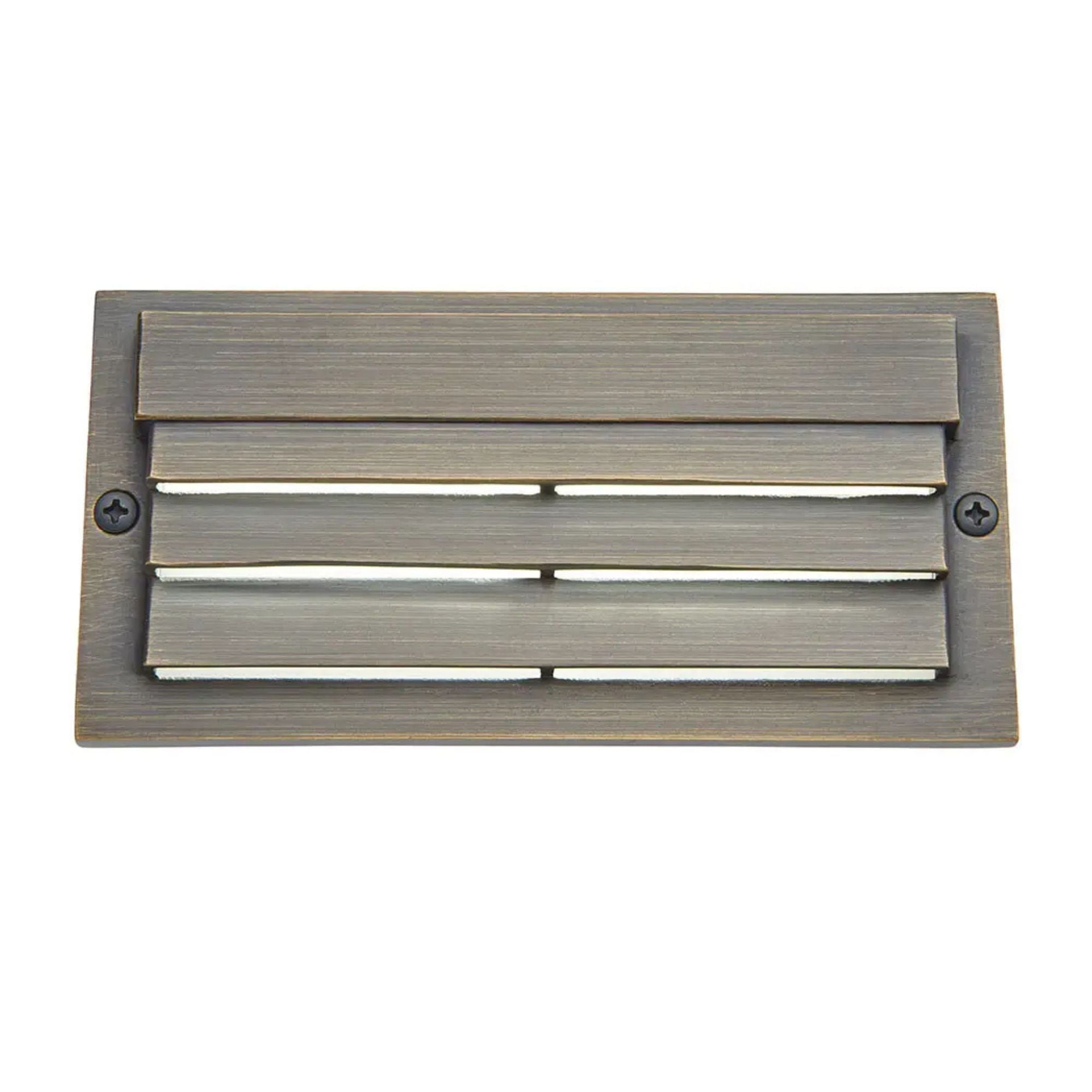 12V 6" LED Louvered Step Light 3000K Centennial Brass