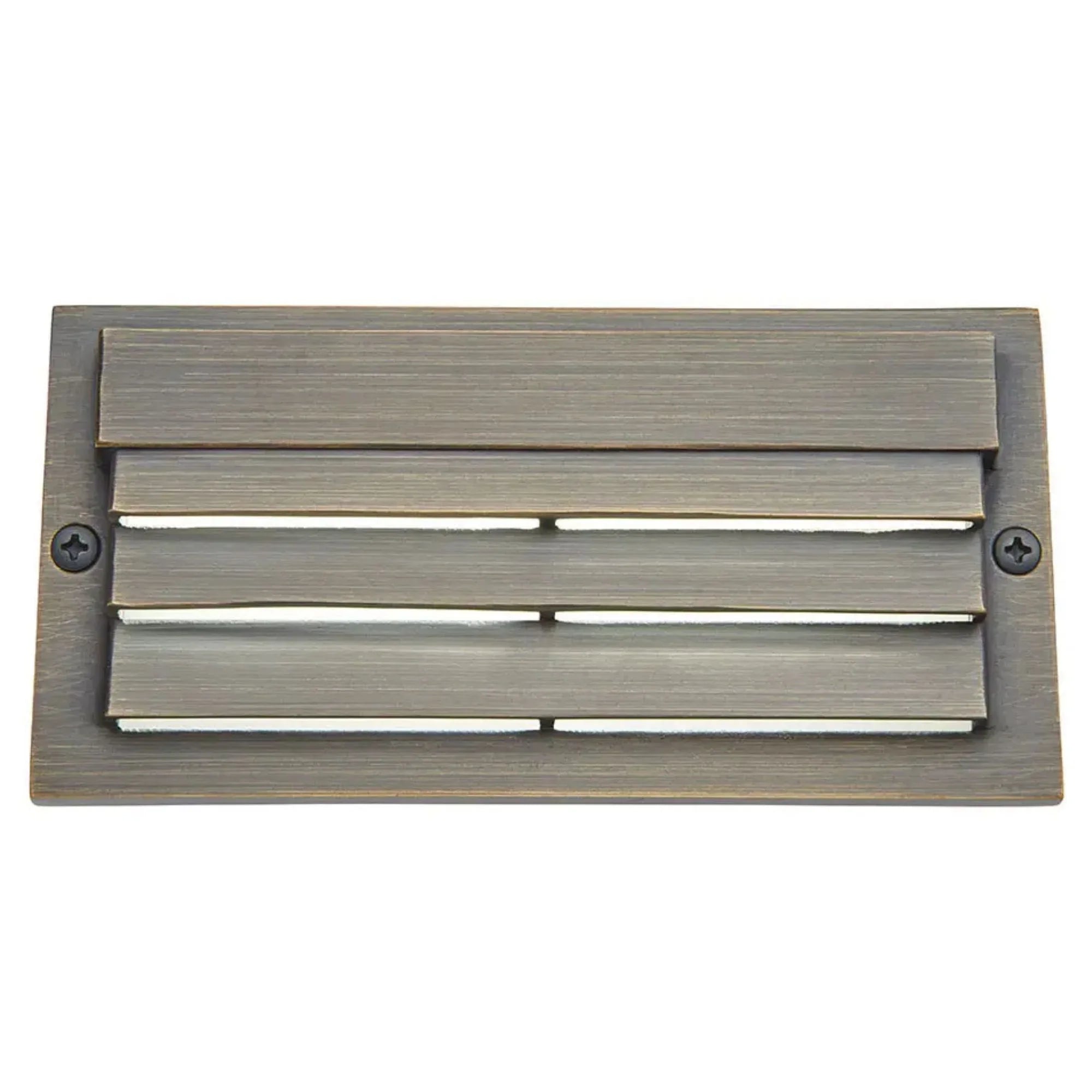 12V 6" LED Louvered Step Light 3000K Centennial Brass