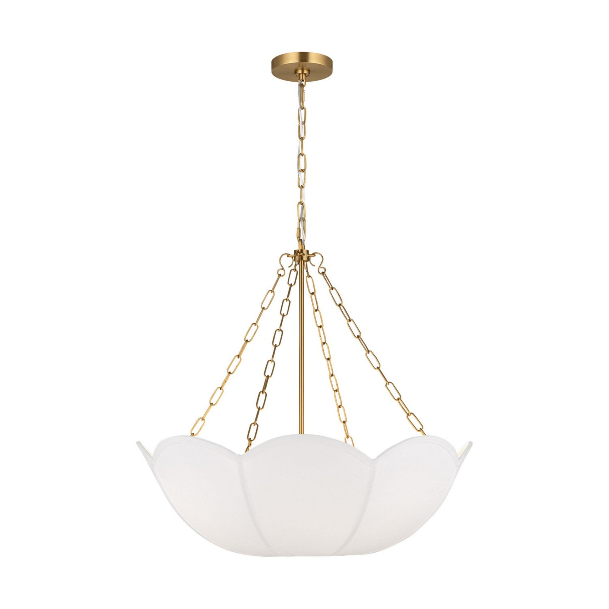 Stassi 24" 3-Light Small Chandelier, Burnished Brass Finish - Bees Lighting