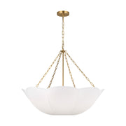 Stassi 32" 4-Light Medium Chandelier, Burnished Brass Finish - Bees Lighting
