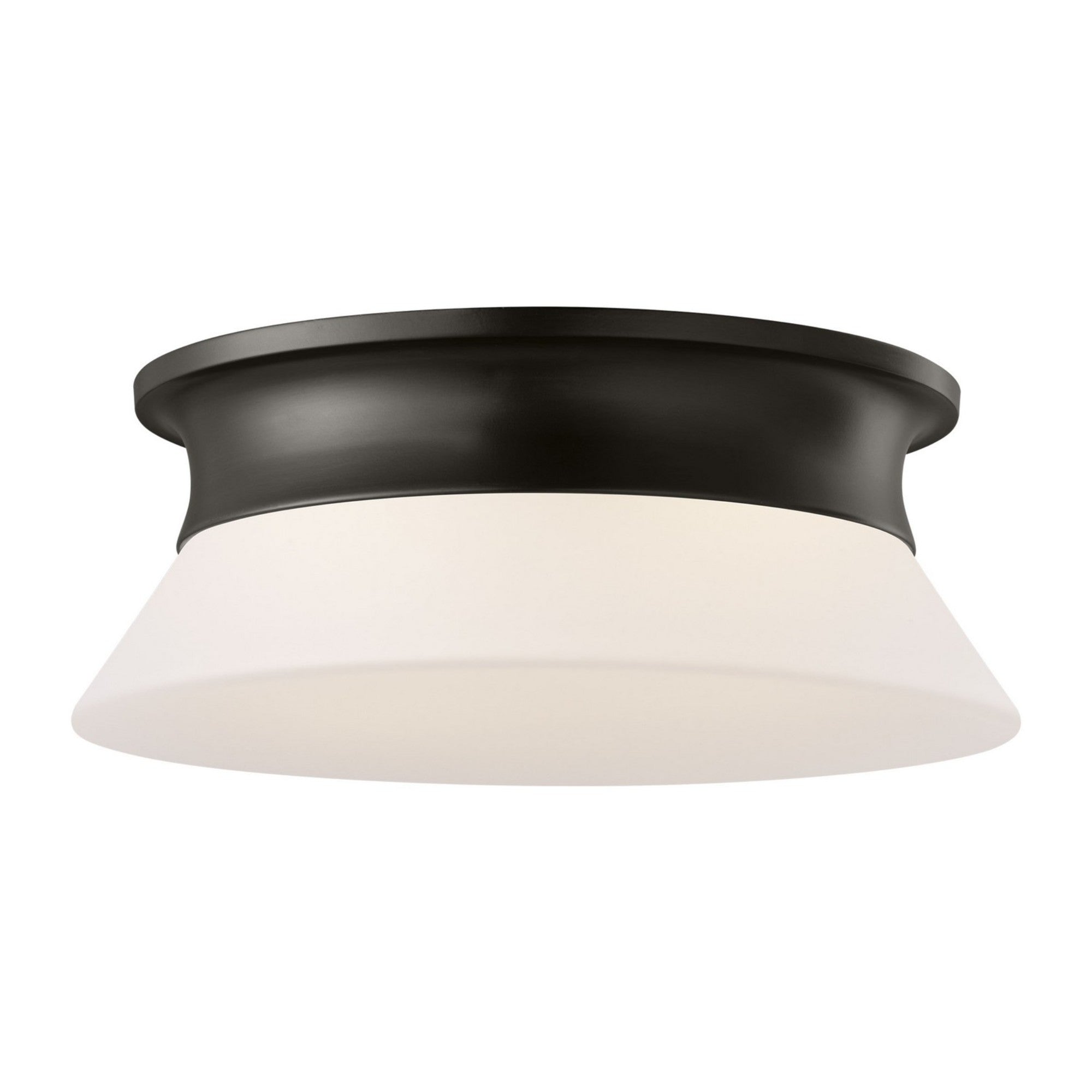 Panos 14" Flush Mount, Aged Iron Finish