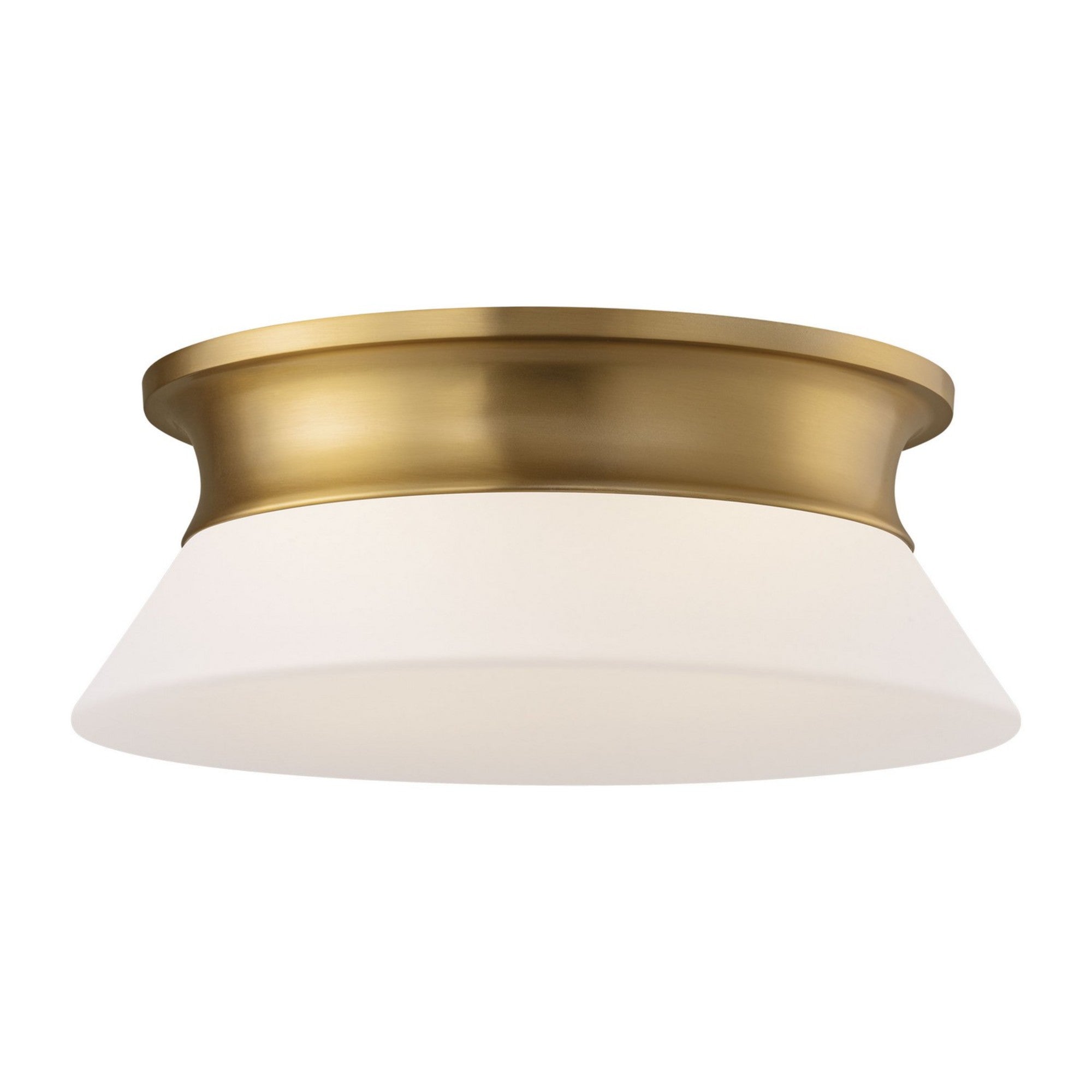 Panos 14" Flush Mount, Burnished Brass Finish