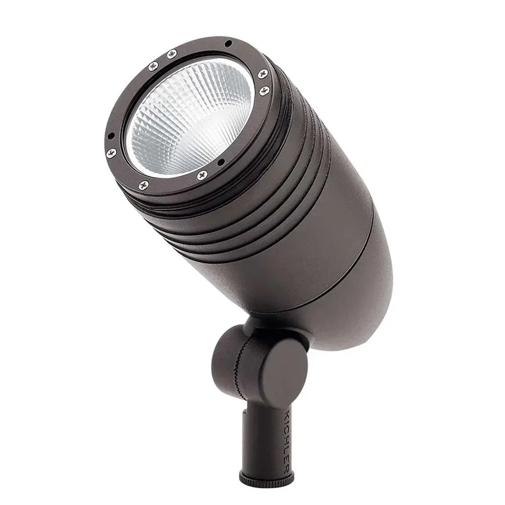 120V LED Integrated Small Spot Light, 3000K, 15 Degree, Textured Architectural Bronze - Bees Lighting