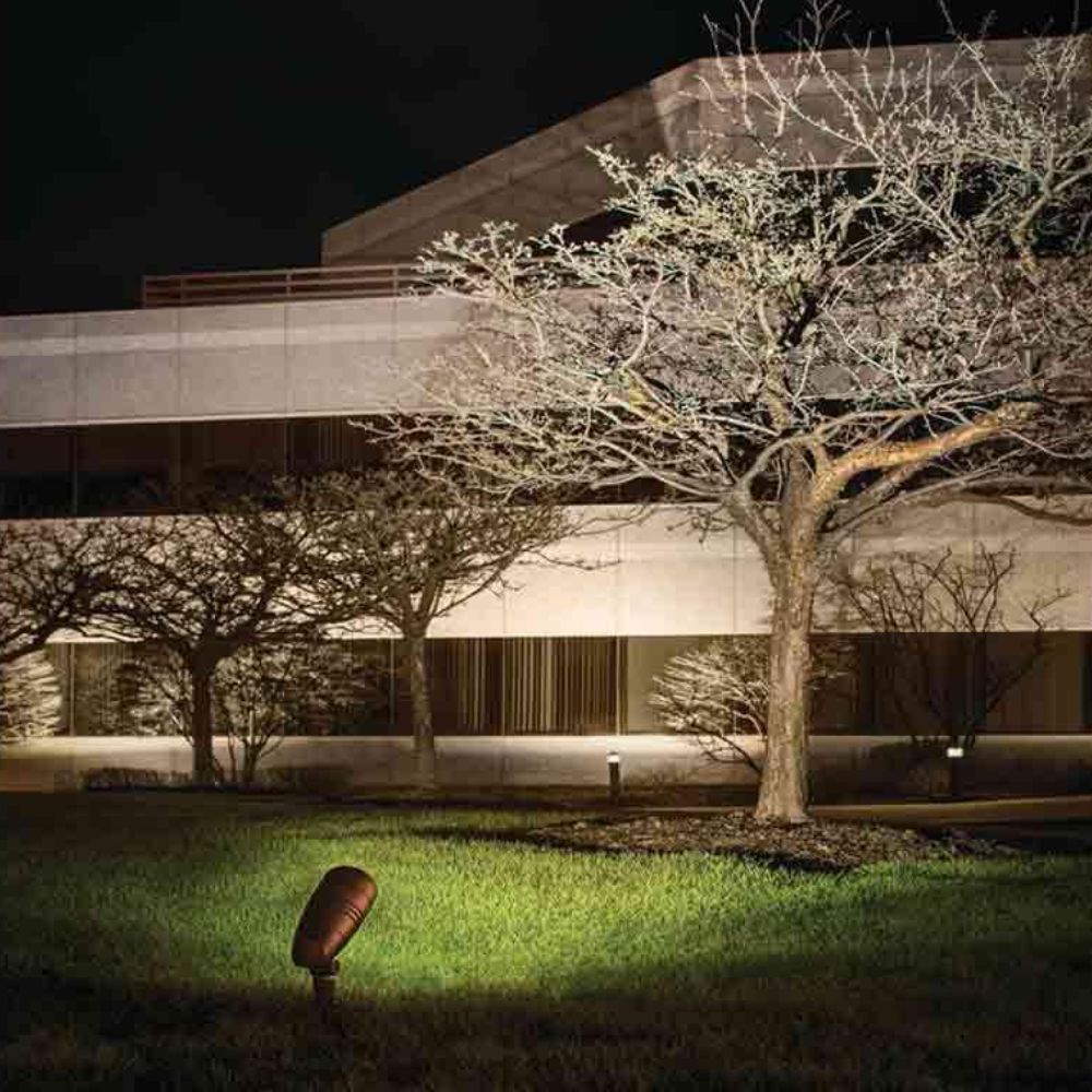 120V LED Integrated Spot Light, 3000K, 15 Degree, Textured Architectural Bronze