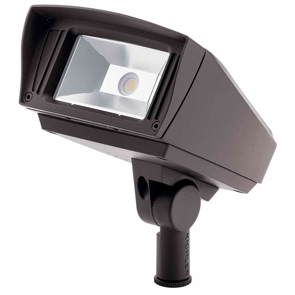 12W LED Landscape Flood Light Aluminum Textured Architectural Bronze 1200 Lumens 3000K - Bees Lighting