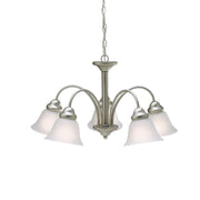 Wynberg 25" 5-Light Chandelier, Brushed Nickel Finish - Bees Lighting