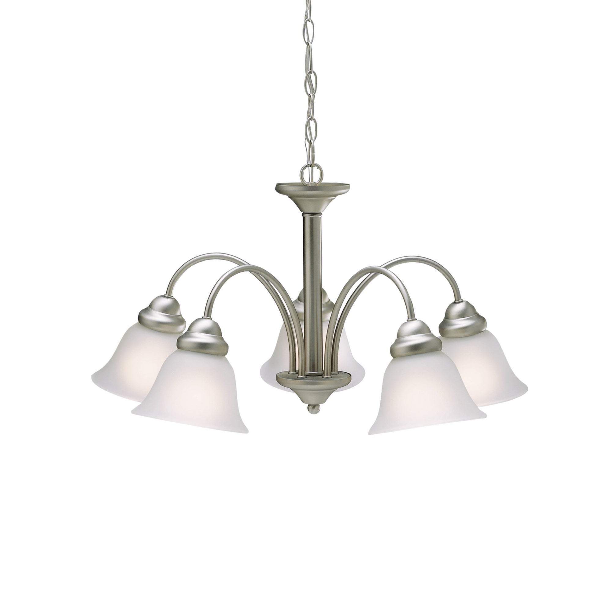 Wynberg 25" 5-Light Chandelier, Brushed Nickel Finish - Bees Lighting