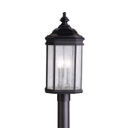 Kirkwood 23" 3-Light Outdoor Post Light, Black Finish - Bees Lighting