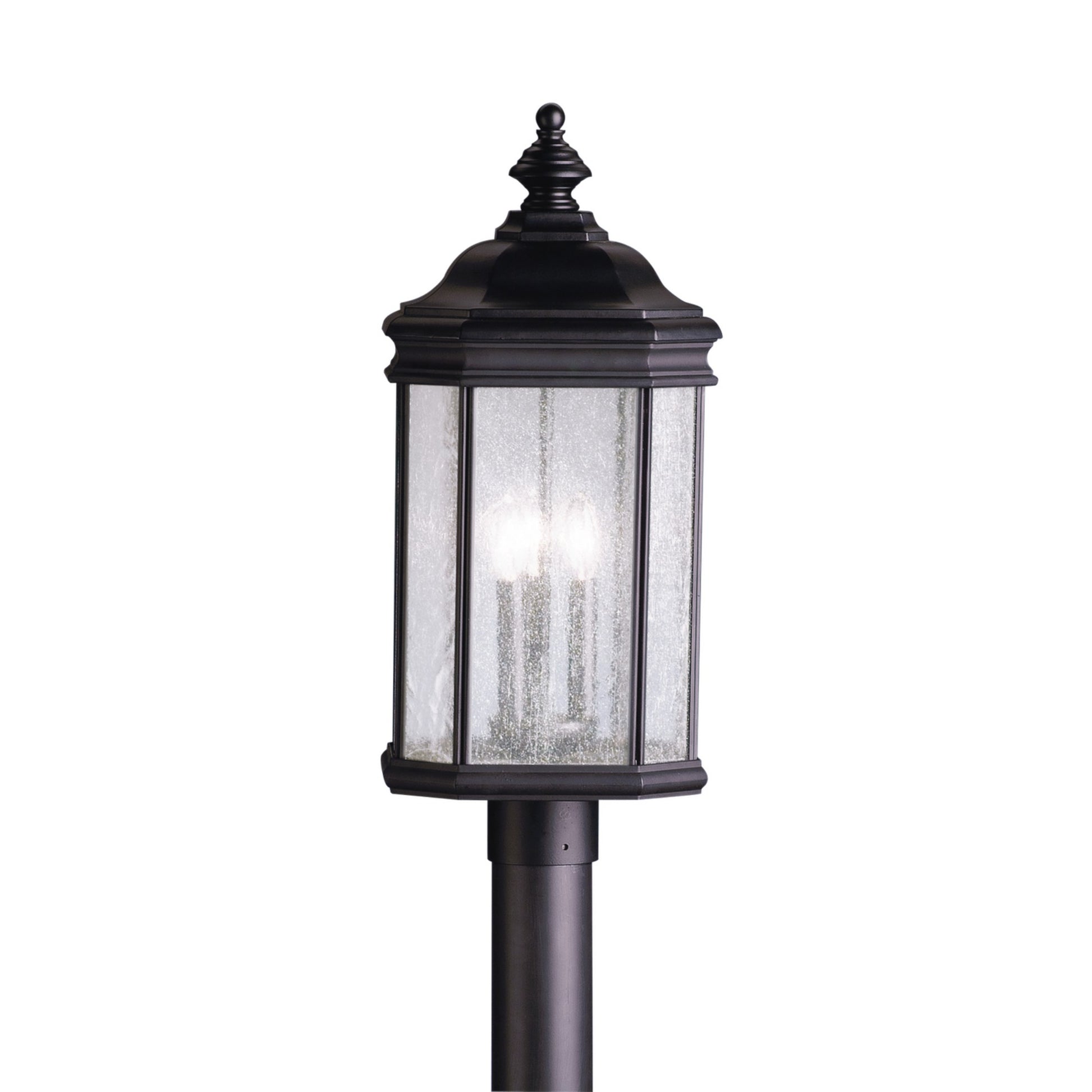 Kirkwood 23" 3-Light Outdoor Post Light, Black Finish - Bees Lighting