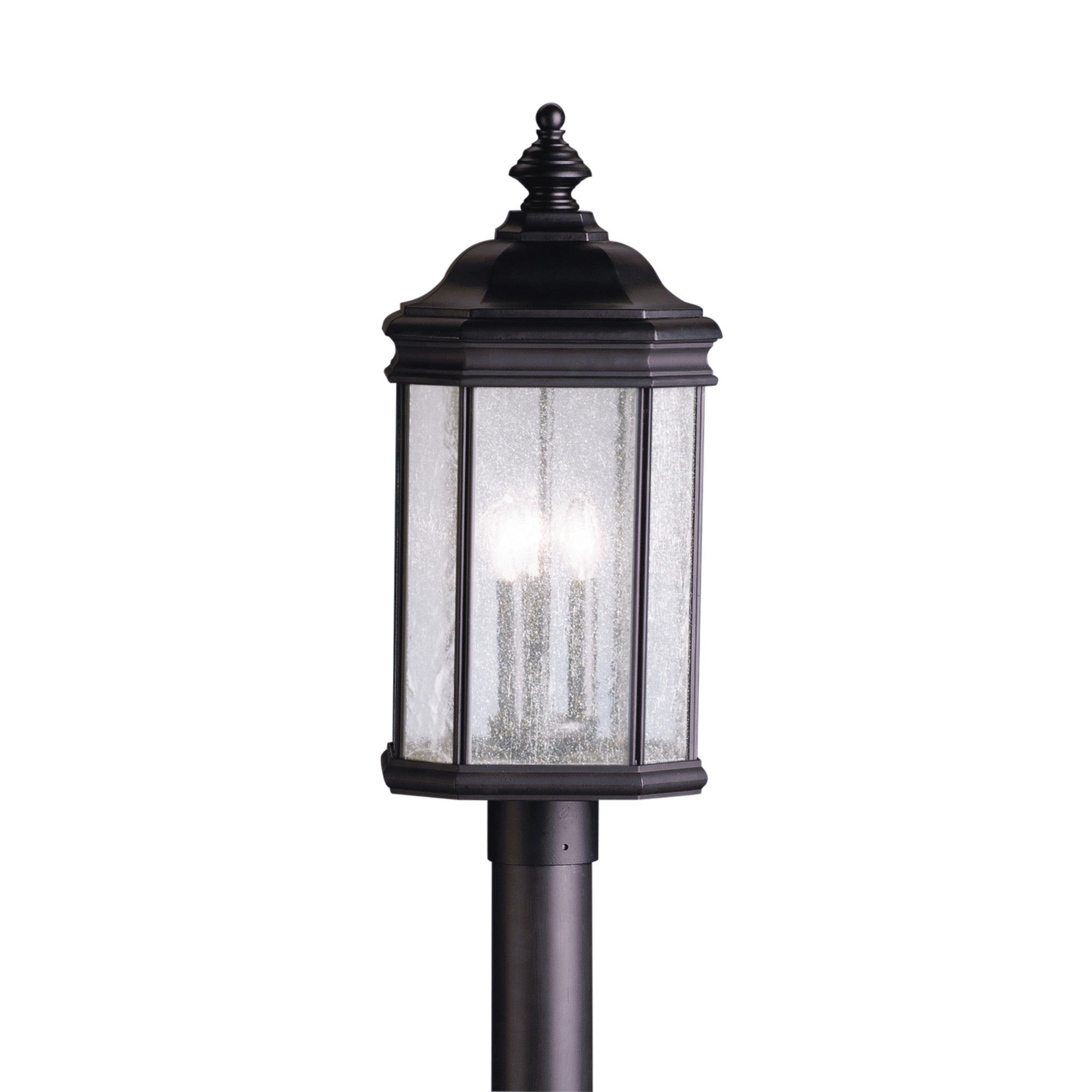 Kirkwood 23" 3-Light Outdoor Post Light, Black Finish - Bees Lighting
