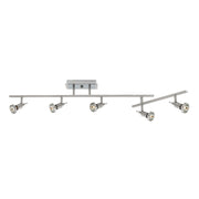 Viper 52" 5-Light Adjustable Track Rail, Brushed Steel Finish - Bees Lighting
