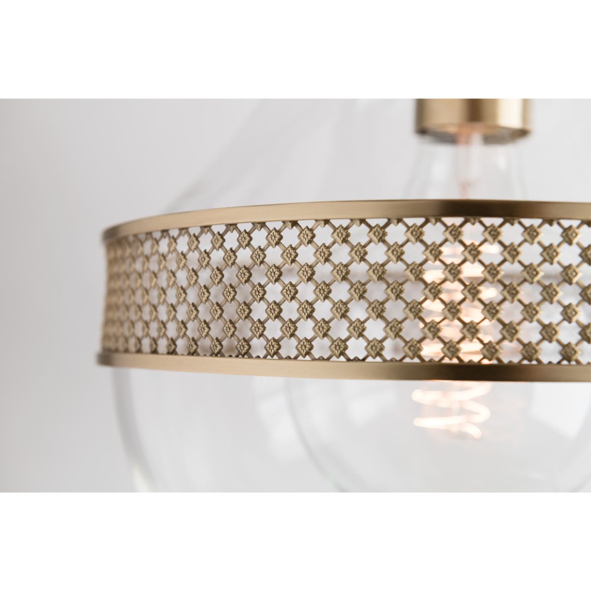 Hagen 14 In. Pendant Light Brass Finish - Bees Lighting