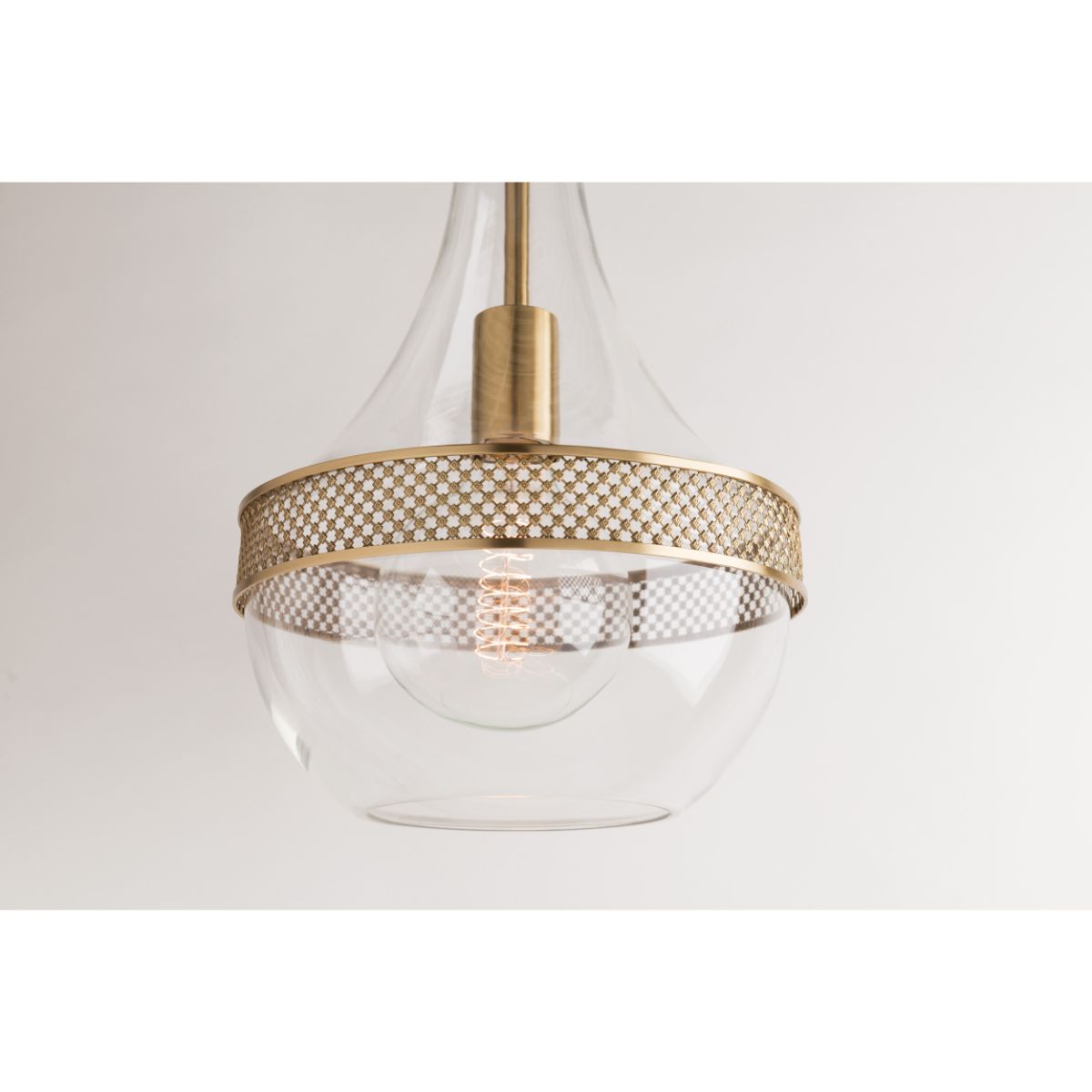 Hagen 14 In. Pendant Light Brass Finish - Bees Lighting