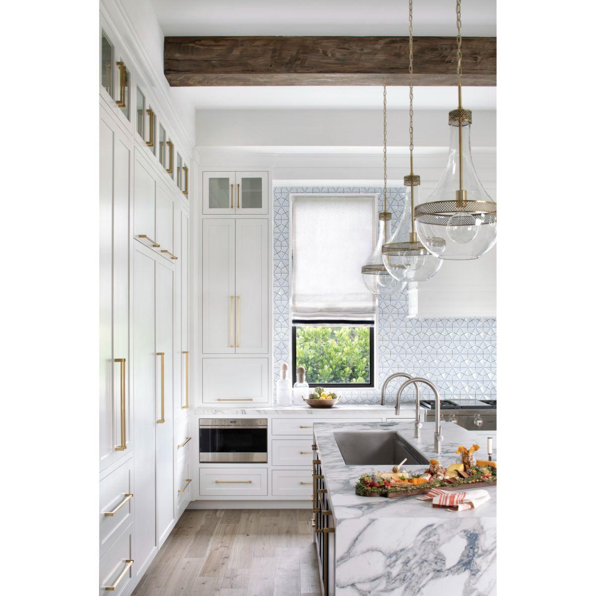 Hagen 14 In. Pendant Light Brass Finish - Bees Lighting
