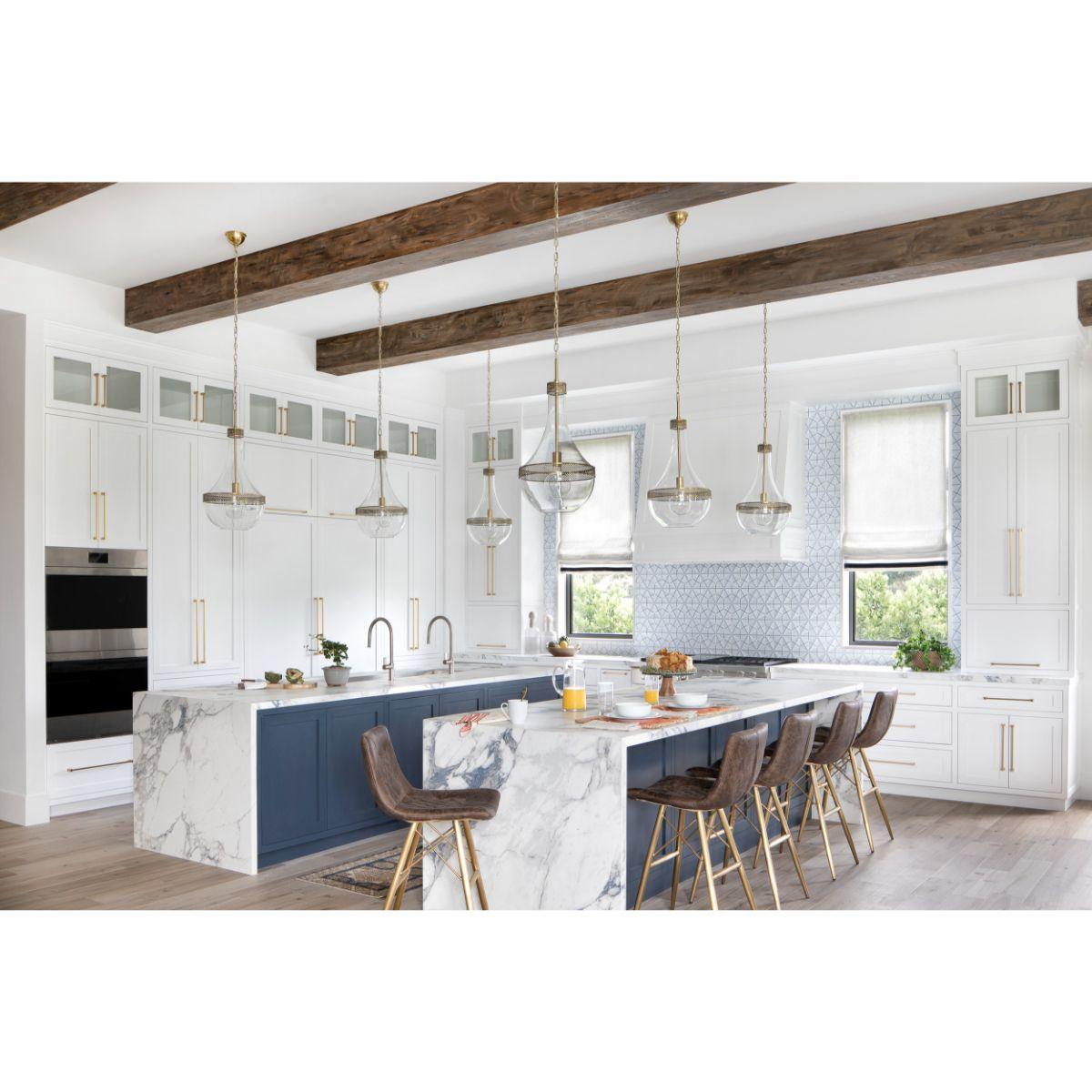 Hagen 14 In. Pendant Light Brass Finish - Bees Lighting