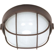 1 Light 10" Round Cage Bulkhead Light - Bees Lighting