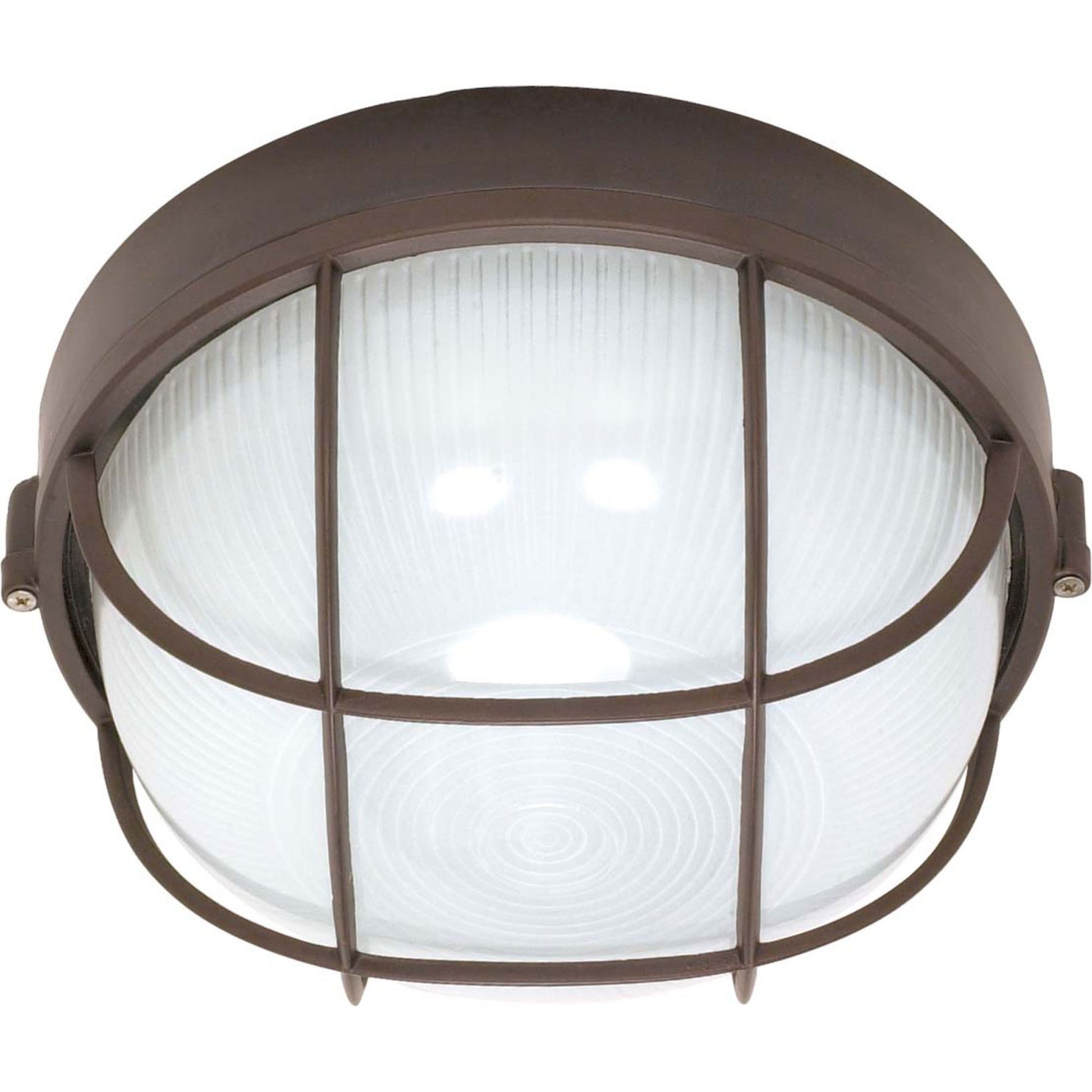 1 Light 10" Round Cage Bulkhead Light - Bees Lighting