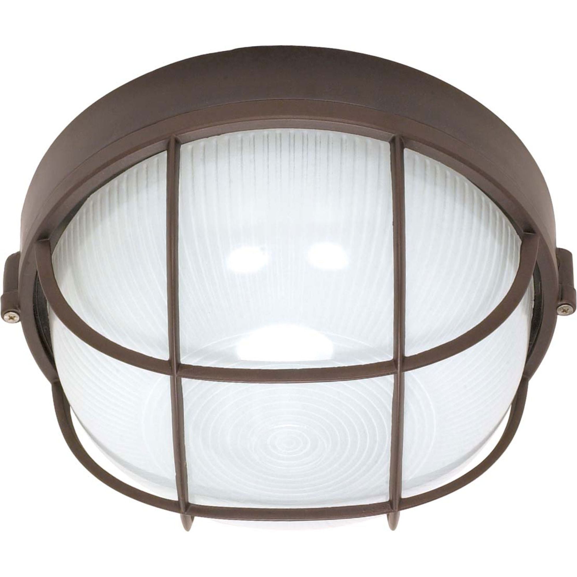 1 Light 10" Round Cage Bulkhead Light - Bees Lighting