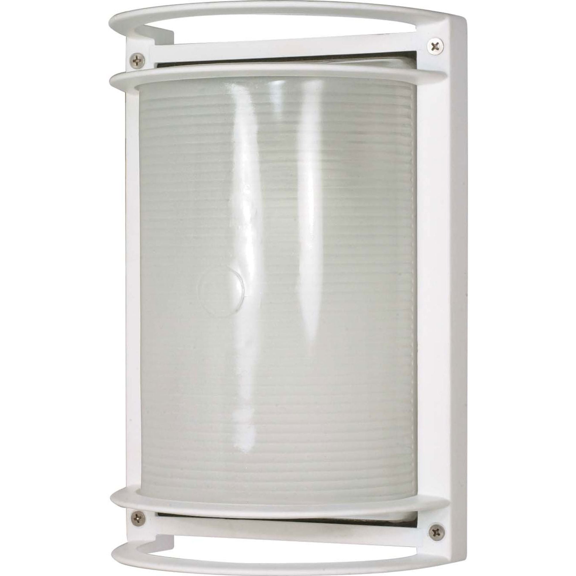 10" Rectangular Bulkhead Lantern, Semi Gloss White