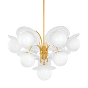 Stampford 33" 10 Lights Chandelier Aged Brass Finish - Bees Lighting