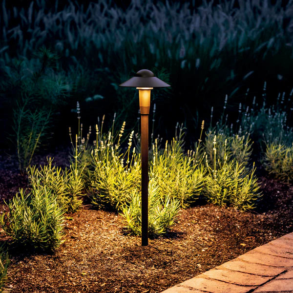 6" LED Integrated Path Light, 2700K, Textured Black - Bees Lighting