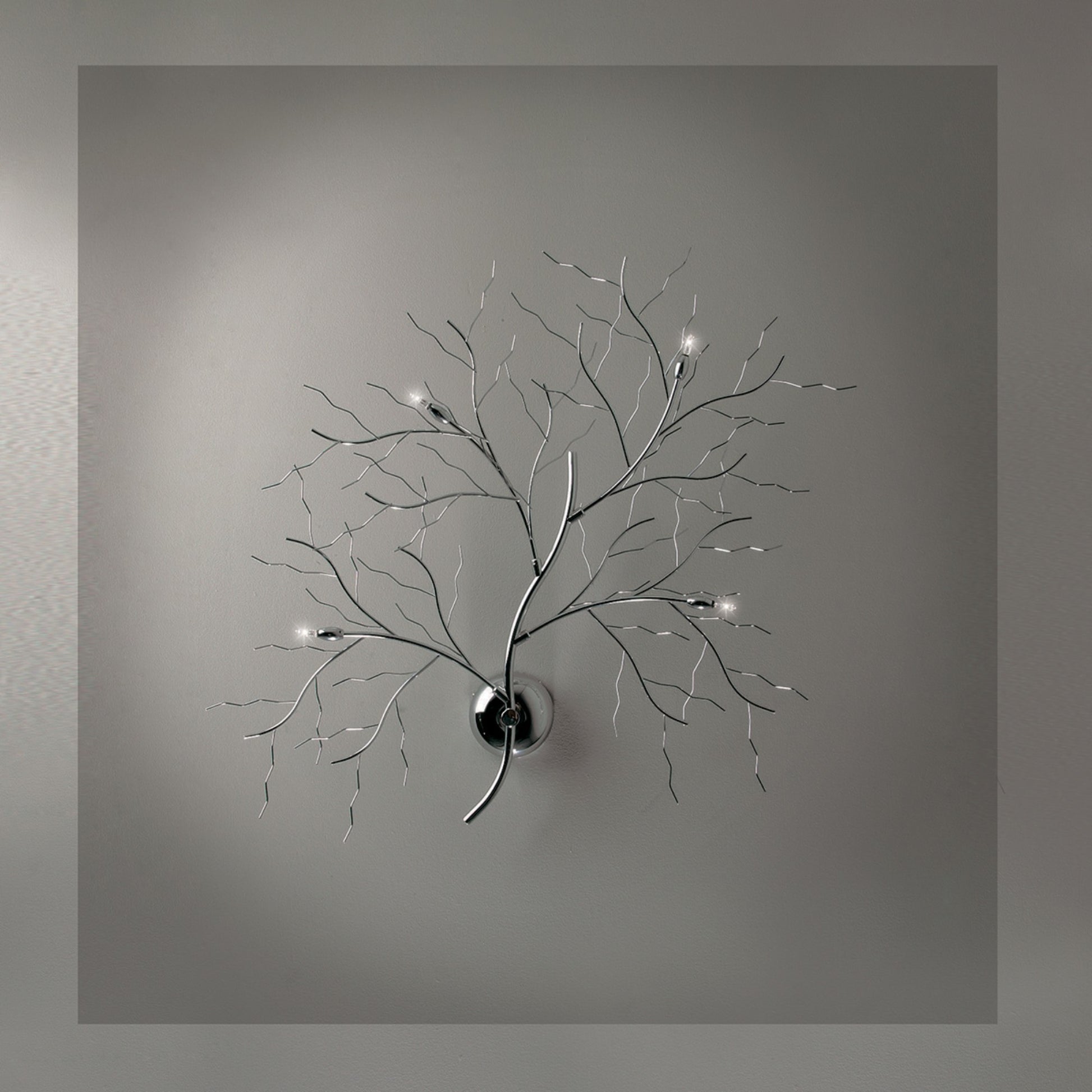 Autumn 20-Light 45" Semi-Flush Mount, Chrome Finish - Bees Lighting