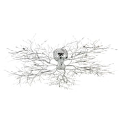 Autumn 20-Light 45" Semi-Flush Mount, Chrome Finish - Bees Lighting